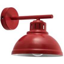 B-Ware Luminex Wandleuchte Lampe Sven Wandleuchte Rot Stahl E27 Industriell 1 Flammig