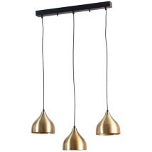 B-Ware Opviq Hängeleuchte Pendelleuchte Tattoo 6214 Goldfarben Metall 3 Flammig Linear