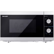 [gebraucht] B-ware Sharp Mikrowelle Schwarz Silber 800 W 230 V 20 L Drehteller Und Grillgestell
