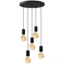 Gebraucht] Calex Retro Pendelleuchte Rund Schwarz Pendellampe Lampe Leuchte Pendellampe E27 B-Ware