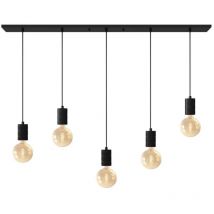 Calex - gebraucht] Retro Pendelleuchte Schwarz Hängeleuchte Deckenleuchte Leuchte Lampe E27 B-Ware