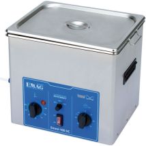 EMAG Ultraschallreiniger Emmi-100 HC – 10 l – Edelstahl – 28 kHz – 560 W – 500 W Heizleistung – Ideal für Dental, Labor, Optik