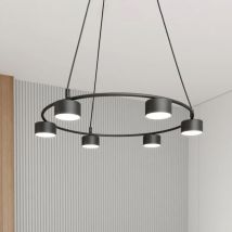 Gebraucht] Emibig Lighting Hängeleuchte Starlit Lampe 6 Flg. ø64cm Schwarz Metall Gx53 B-Ware