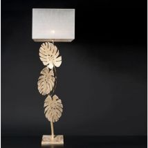 Gebraucht] Ferroluce Stehlampe Monstera Deliciosa Standleuchte Leuchte Lampe Blattgold B-Ware
