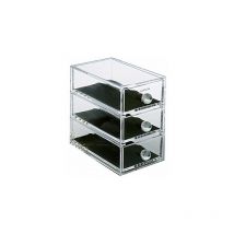 Gerson f1591 Schmuckkasten mit 3 Schubladen (Acryl Transparent 17 x 17 x 10 cm)