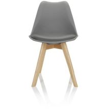 Gebraucht] Hjh Office Besucherstuhl Schalenstuhl Scandi Esszimmerstuhl Kunststoff Grau 79 B-Ware