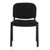 Hjh Office Vierfußstuhl Sitzgelegenheit Besucherstuhl Schwarz Stoff 4er Pack B-Ware