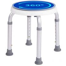 Gebraucht] Izzy Aluminium 360° Rundhocker Hocker Sitzmöbel Drehhocker Höhenverstellbar B-Ware