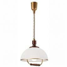 Lamkur Lighting - gebraucht] Hängeleuchte Pendelleuchte Ilsa Lampe Weiß Gold 30cm B-Ware