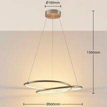 Lampenwelt - gebraucht] Led Hängeleuchte Mirasu Deckenleuchte Pendelleuchte Deckenlampe 693 B-Ware