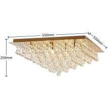 Lindby - gebraucht] Rimedia Kristall Deckenlampe Deckenlampe Lampe Leuchte Licht Gold 55cm B-Ware