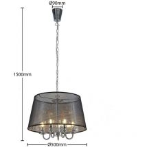 Gebraucht] Lindby Talisha Organza Pendellampe Schwarz Pendelleuchte Hängelampe Lampe