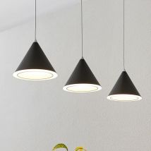 Lucande - gebraucht] Livan Led Hängeleuchte Lampe Leuchte Hängelampe a++ 8 w Schwarz 3 Fl. Led B-Ware
