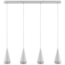 Lucande - gebraucht] Naoh Hängeleuchte Deckenlampe Lampe Leuchte Aluminium 4 Fl. E27 Weiß376 B-Ware