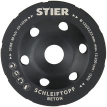 Gebraucht] Marken Diamant Schleiftopf Doppelt ø125mm Bohrung 22,23 Mm Beton Schleiftopf B-Ware