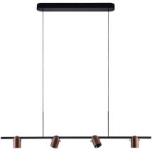 Gebraucht] Molto Luce Hängelampe Nuun Pd Led Deckenleuchte Lampe Schwarz/Kaffeebraun 4 Flg. B-Ware