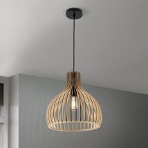 Orion - gebraucht] Hängeleuchte Erik Deckenlampe Leuchte Lampe ø 35 Cm Holz Natufarben E27 B-Ware