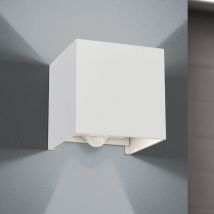 Gebraucht] Orion Wandleuchte Lampe Led Außenleuchte Cube s Weiß Bewegungsmelder Aluminium B-Ware
