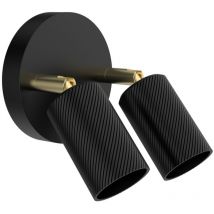 Gebraucht] Segula Bronx Double Wave Wandleuchte Lampe E27 Schwarz Aluminium Wandmontage B-Ware