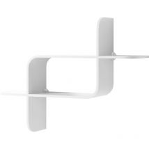 [GEBRAUCHT] Umbra Schweberegal Wandboard Regal Wandregal Gummibaumholz Weiß 64x16x48cm B-Ware