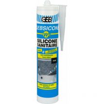 GEB - mastic 100% silicone étanchéité sicone w2 - cartouche de 280ml - gris 890522