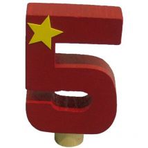 Niermann - Geburtstagszahl aus Holz, passend für Dekoartikel, Happy-Zahl 5