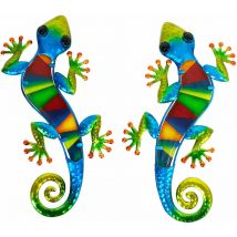 Origen - Signes Grimalt Mur Adorno Garden Lizard Adorno 2 unités Green Garden 14x30x1cm 27195