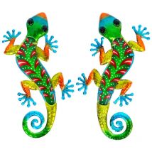 Origen - Signes Grimalt Mur Adorno Garden Lizard Adorno 2 unités Green Garden 14x30x1cm 27175