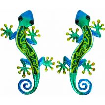 Signes Grimalt Mur Adorno Garden Lizard Adorno 2 unités Green Garden 17x38x1cm 27189