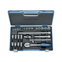 Composizione Presa 3/8 '', 6 Lati, 25 Pezzi