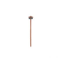 Gedrehte Glockenkopfspitze 3,5 X 75 Mm Bwk Verzinkter Ziegelroter Lack – Karton Mit 100 Stück – 1000002642