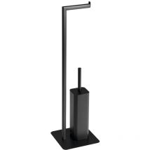 Sapho - gedy 13321400000 felix Toallero y Columna de Pie Negro Mate - ref: 13321400000