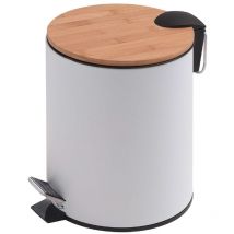 Gedy - 14094000300 Papelera 5 Litros Natural-Blanco Mate - ref: 14094000300