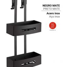 GEDY 24151400901 NERVA Esponjera Negro Mate - ref: 24151400901