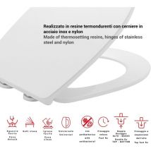 Gedy - 40040200200 topazio Tapas Wc Blanco - ref: 40040200200