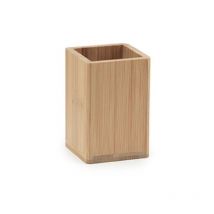 Gedy - Porta spazzolini da appoggio in bambu modello bonnie dim. cm (lxpxh): 7,4x7,4x11 - legno naturale