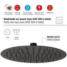 Gedy - GYSH1031260 tech 12 Rociador Negro Mate - ref: GYSH1031260