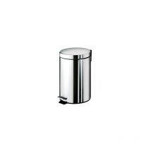 26091300000 argenta Papelera redonda 3 litros con pedal Cromo - ref: 26091300000 - Gedy