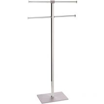 Piantana portasciugamani acciaio inox e resine termoplastiche serie Rainbow Gedy RA31 Tortora Chiaro