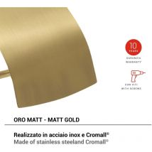 Tacoshop - gedy porte-rouleau avec couvercle tonale or mat 0000TN258800100