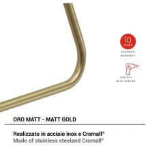 Gedy porte-serviettes tonale or mat 0000TN708800100