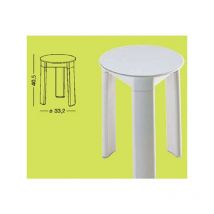 Gedy tabouret trio blanc 33x40h siège de douche accessoire de salle de bain - Salon