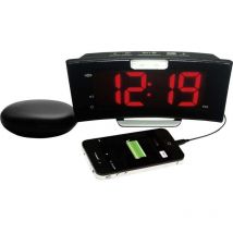 1558317 Quarzo Sveglia Nero Display grande - Geemarc