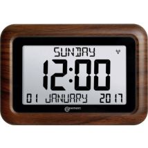 Orologio radiocontrollato in legno – 280mm Lunghezza – Digitale – Geemarc