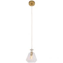 Lampe de salon suspension plafonnier suspension laiton métal verre H 30cm