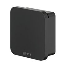 Geesa - Handtuchhaken Wand - Topaz Badetuchhaken Groß Zum Bohren, Schwarz Matt