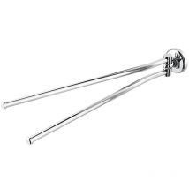 Geesa Handtuchhalter 2 armig Wand Topaz, Handtuchstange zweiarmig zum Bohren, chrom