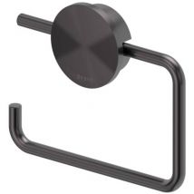 Geesa Toilettenpapierhalter Opal zum Schrauben Klopapierhalter schwarz gebürstet