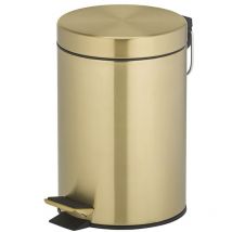 Ben Sanitair - Geesa Tretmülleimer Hotel, Kosmetikeimer 3l + Kübel, Edelstahl gold gebürstet