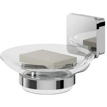 Seifenschale Glas Topaz mit Seifenhalter Wandbefestigung, chrom - Geesa